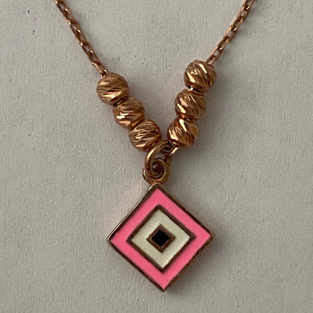 Reversible 925 silver necklace handmade evil eye - Picture 5 of 5